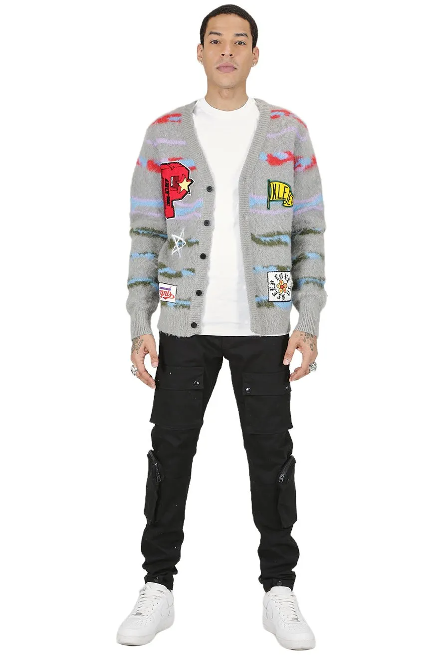 DOUGAL Men's premium sweater cardigan with embroidery & patches sold by Unique Kulture product image thumbnail 3