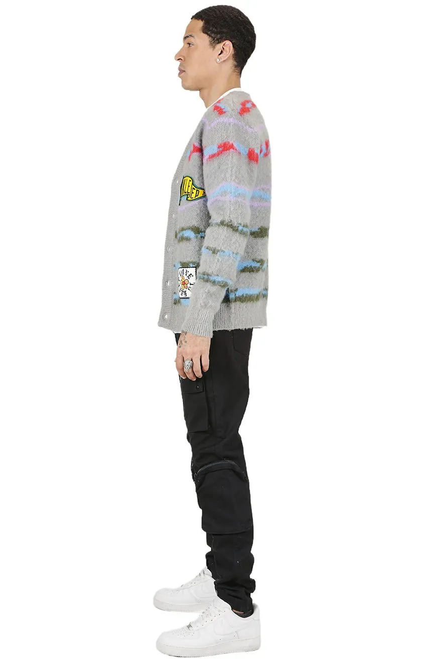DOUGAL Men's premium sweater cardigan with embroidery & patches sold by Unique Kulture product image thumbnail 4