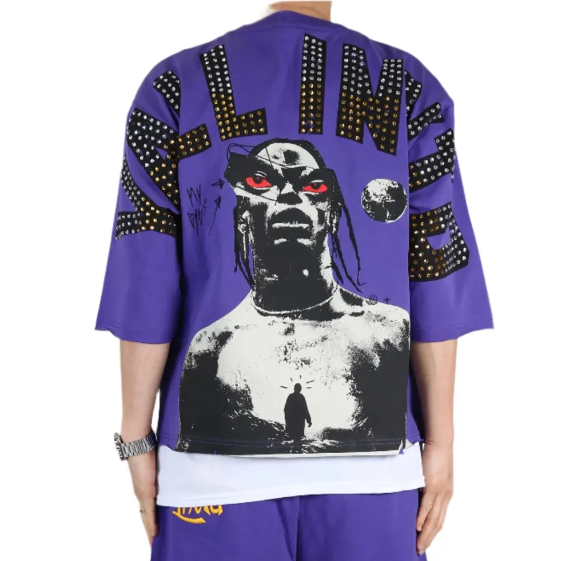 ANGELO SN/ Jersey 3/4 Sleeve Crop Top Tee made by Unique Kulture