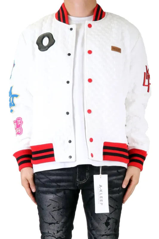 BLANCO Waffle Square Pattern Jacket with patches made by Unique Kulture