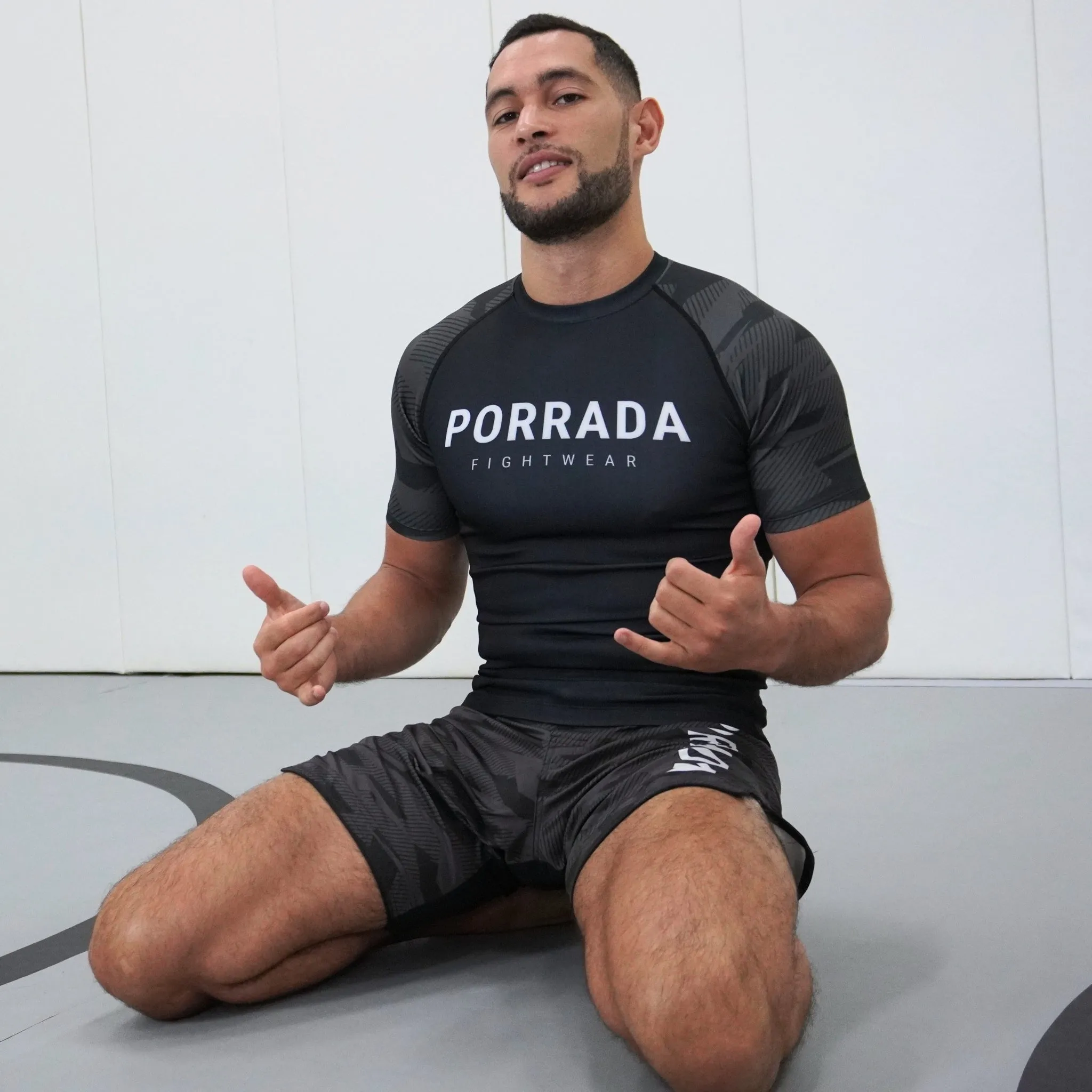 BLACK CAMO SHORT SLEEVE RASH GUARD sold by Unique Kulture product image thumbnail 2