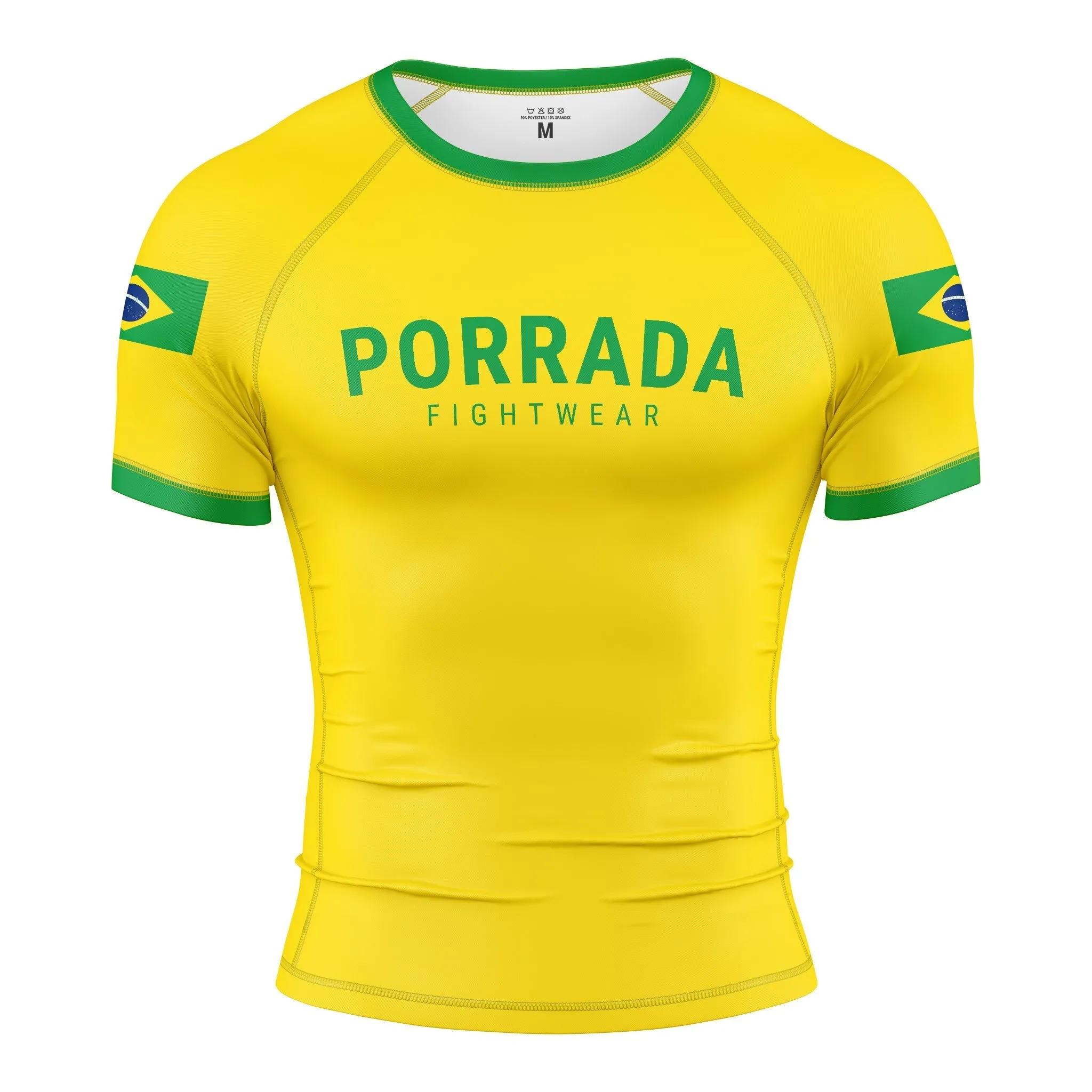 BRAZIL FLAG SHORT SLEEVE RASH GUARD sold by Unique Kulture