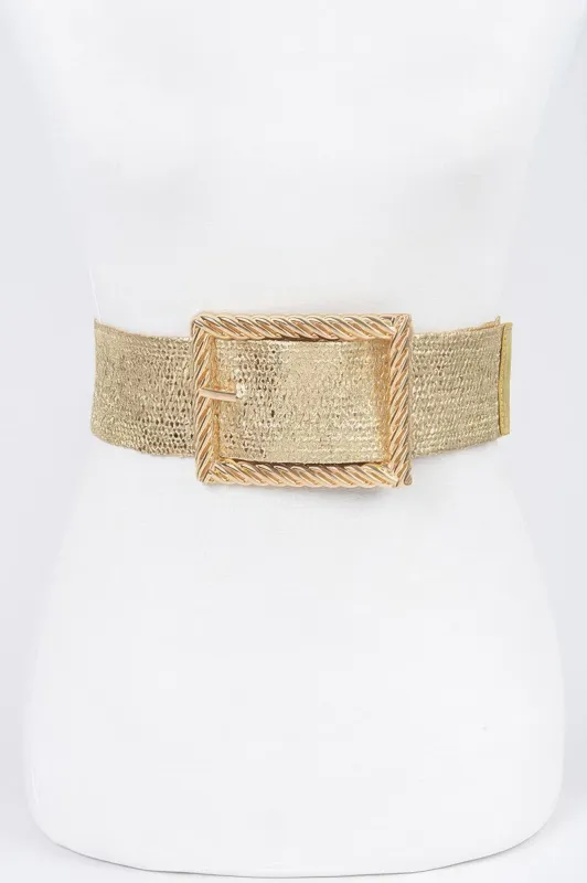 Wide Metal Buckle Plus Size Clear Belt sold by Unique Kulture