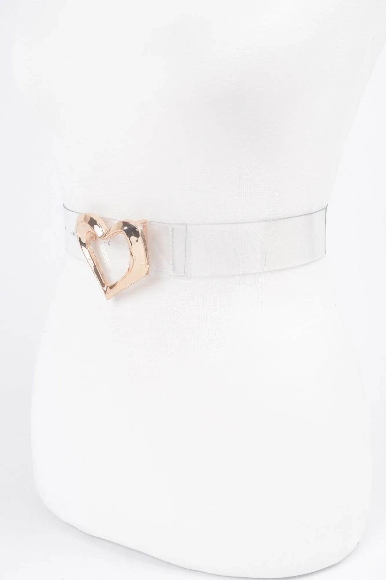 Heart Shape Metal Buckle Plus Size Clear Belt sold by Unique Kulture product image thumbnail 3
