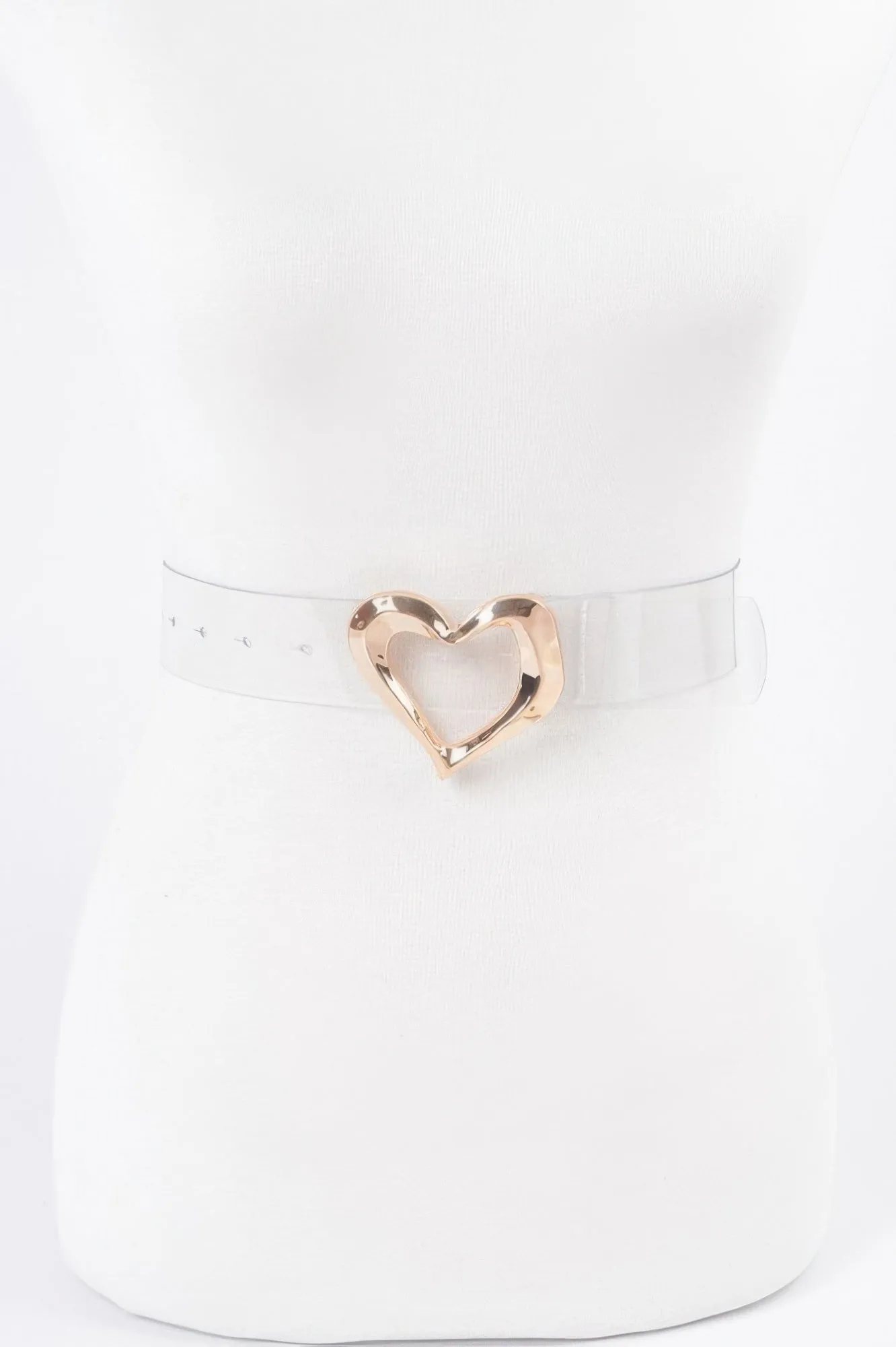 Heart Shape Metal Buckle Plus Size Clear Belt sold by Unique Kulture product image thumbnail 2