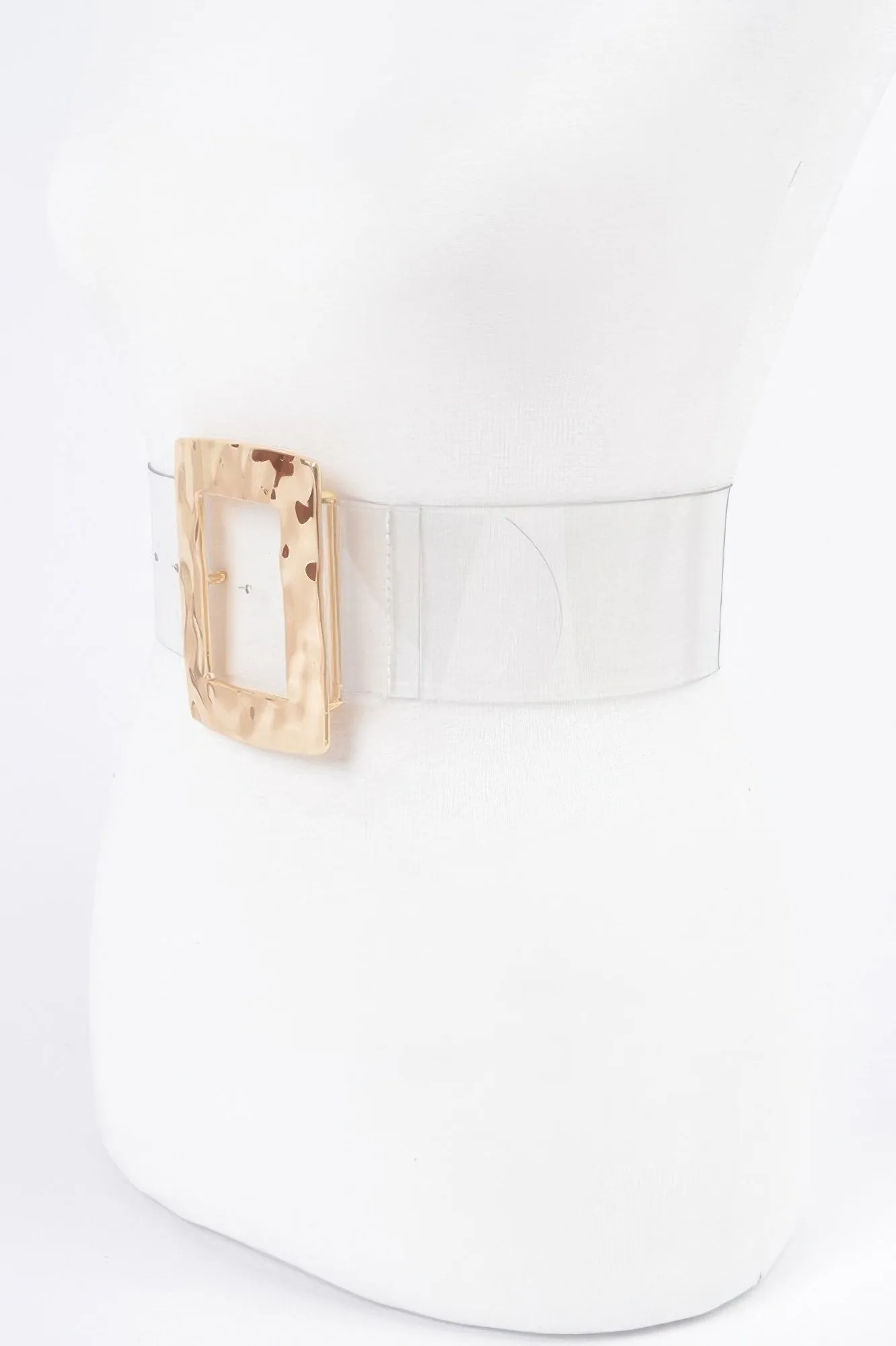 Rectangle Metal Buckle Plus Size Clear Belt sold by Unique Kulture product image thumbnail 2