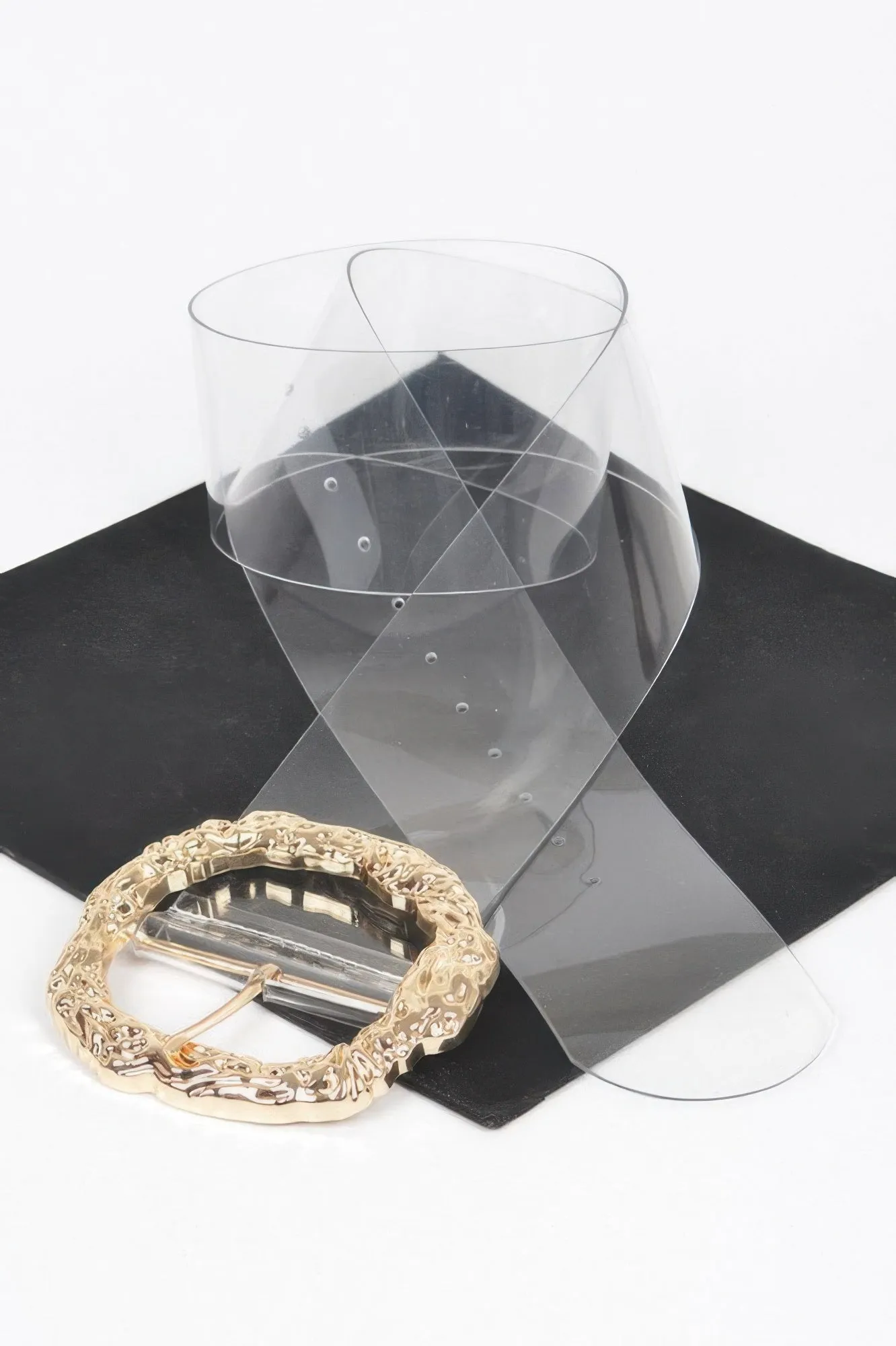 Big Vintage Round Metal Buckle Clear Plussize Belt sold by Unique Kulture product image thumbnail 5