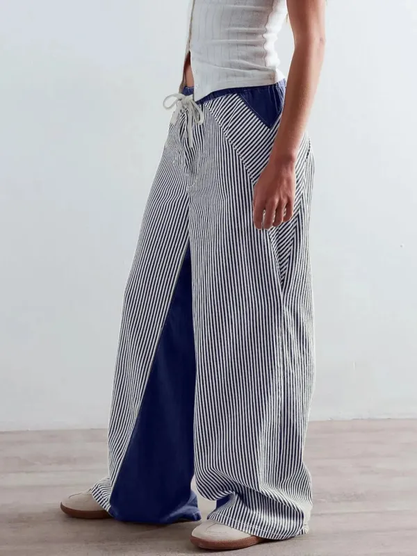 Striped Wide Leg Jeans sold by Unique Kulture