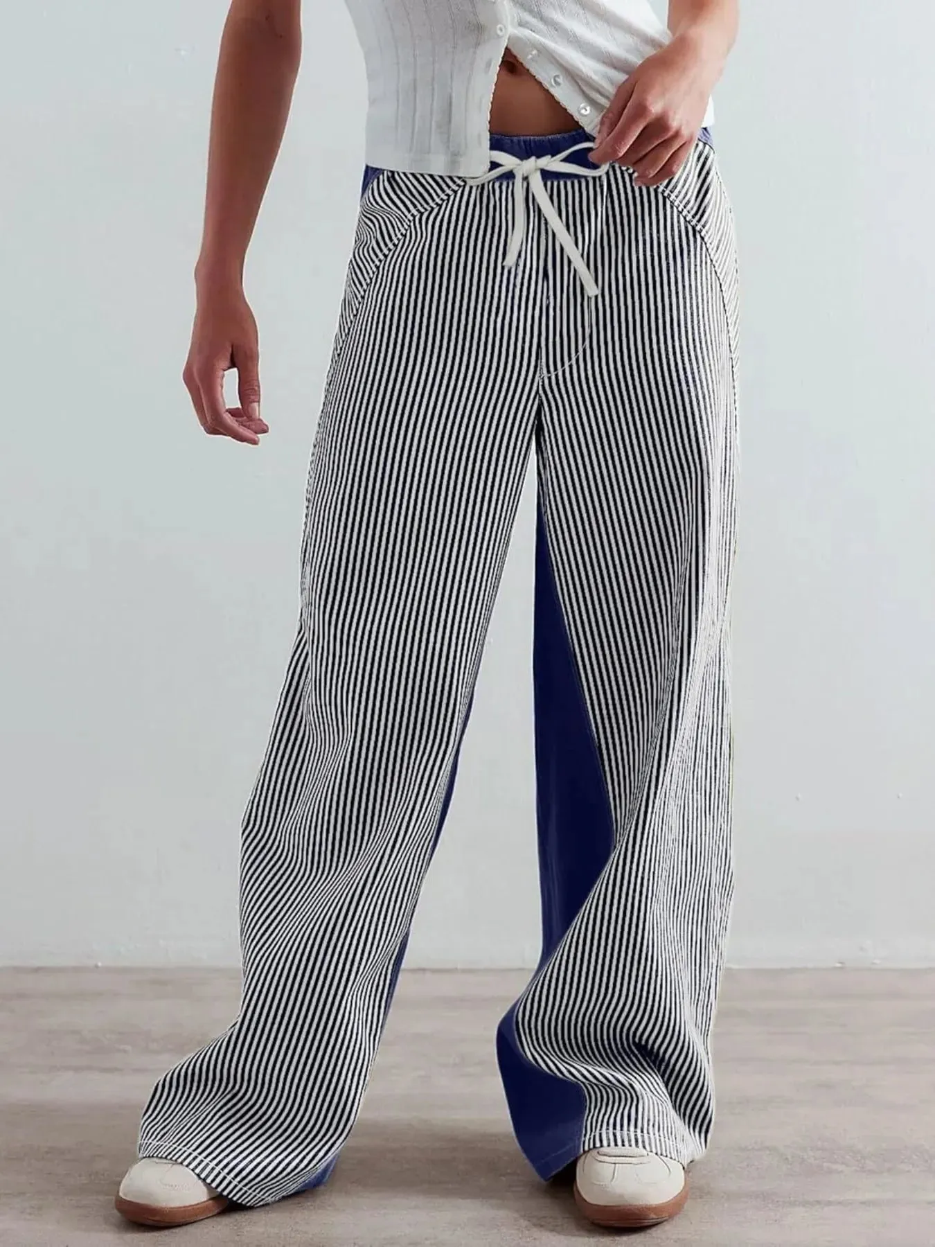 Striped Wide Leg Jeans sold by Unique Kulture product image thumbnail 4