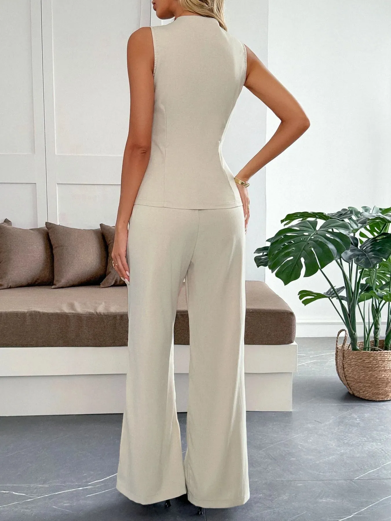V-Neck Vest and Pants Set – Two-Piece Women’s Suit | Unique Kulture sold by Unique Kulture product image thumbnail 4