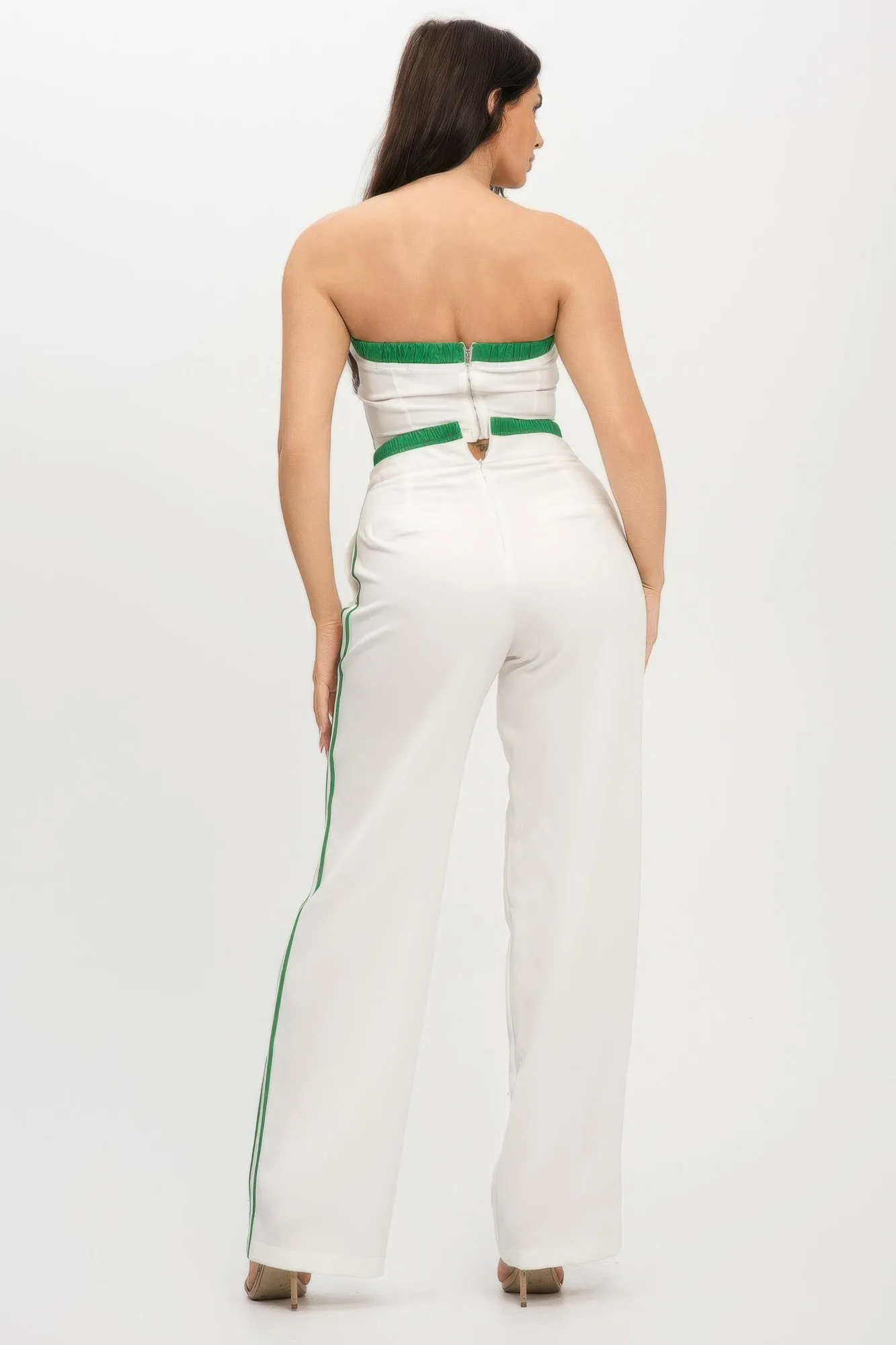 Stripe Tapping Contrast Elastic Band Toppants Set sold by Unique Kulture product image thumbnail 5