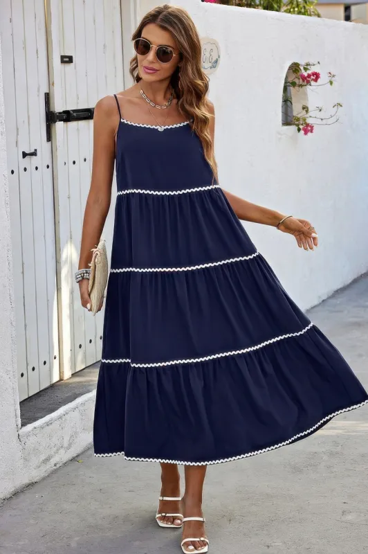 Spaghetti Strap Sleeveless Loose A Line Ankle Dress sold by Unique Kulture