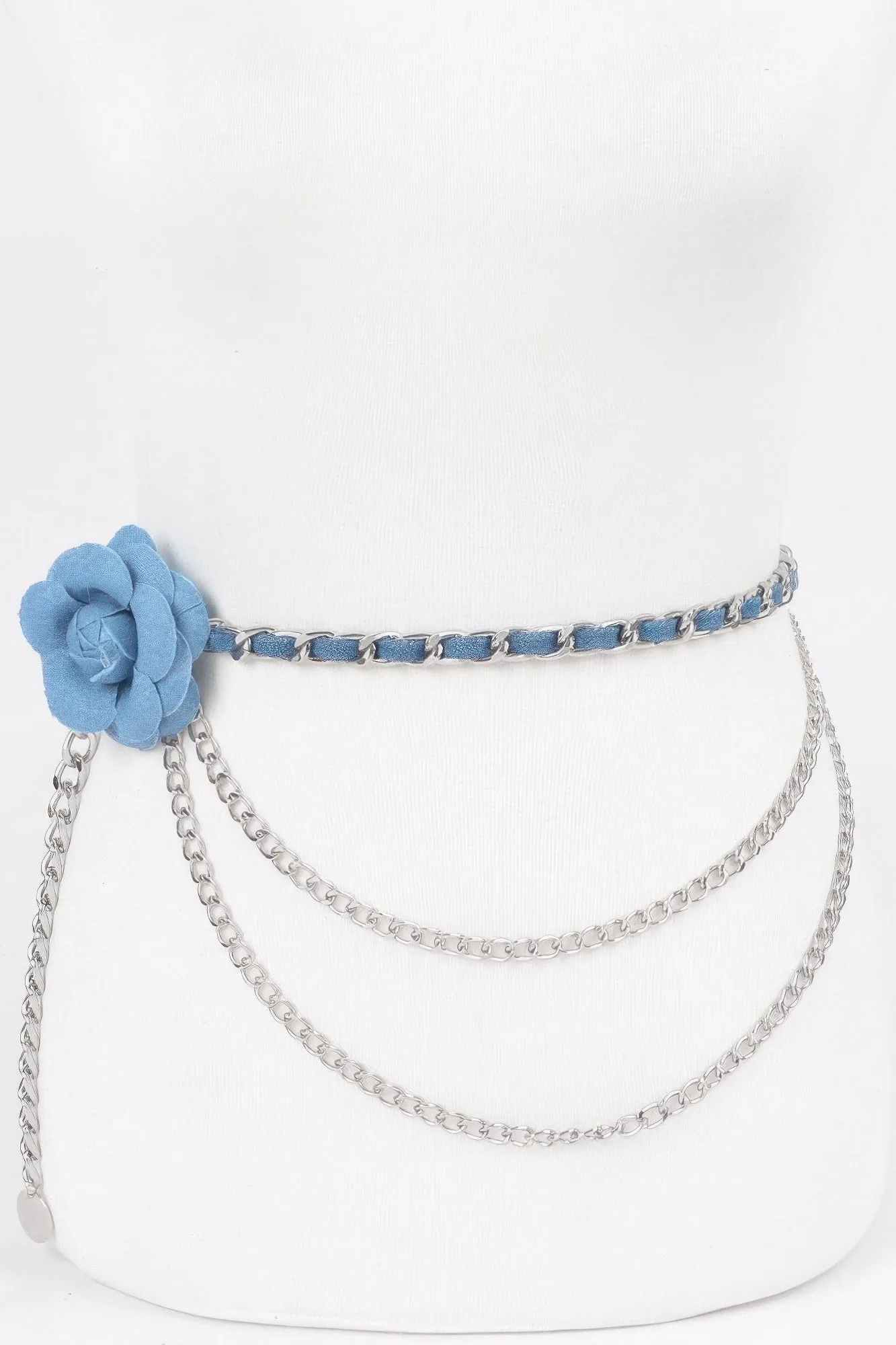 Flower Metal Double Layered Chain Belt sold by Unique Kulture product image thumbnail 5