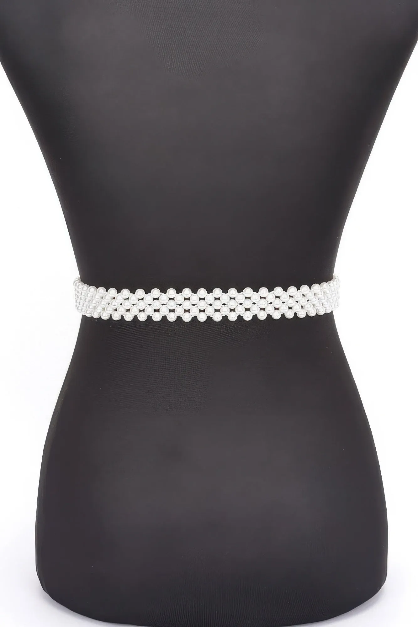Flower Ribbon Faux Pearl Stretch Belt sold by Unique Kulture product image thumbnail 4