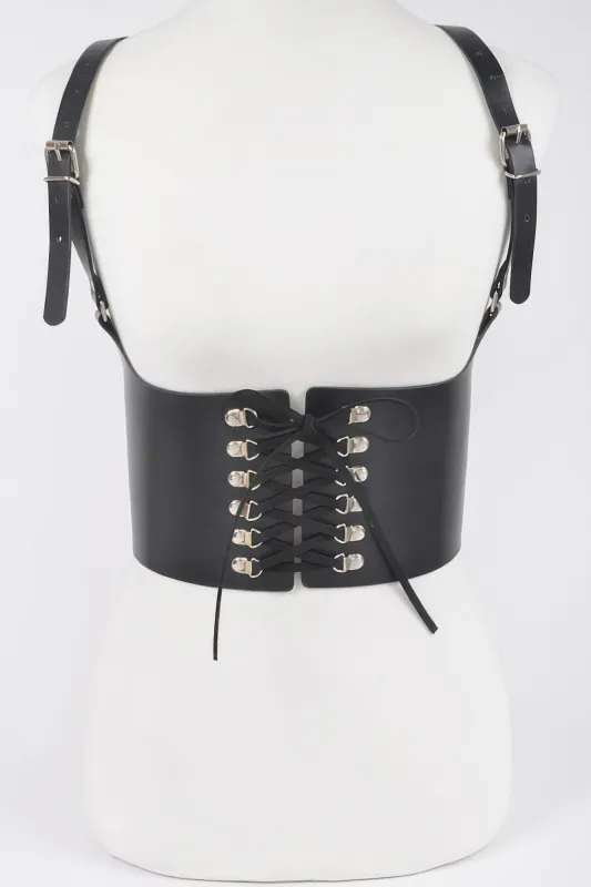 Vegan Leather Corset Harness Belt made by C.C