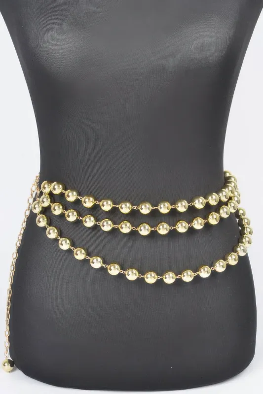Multi Layered Ccb Ball Chain Belt made by C.C