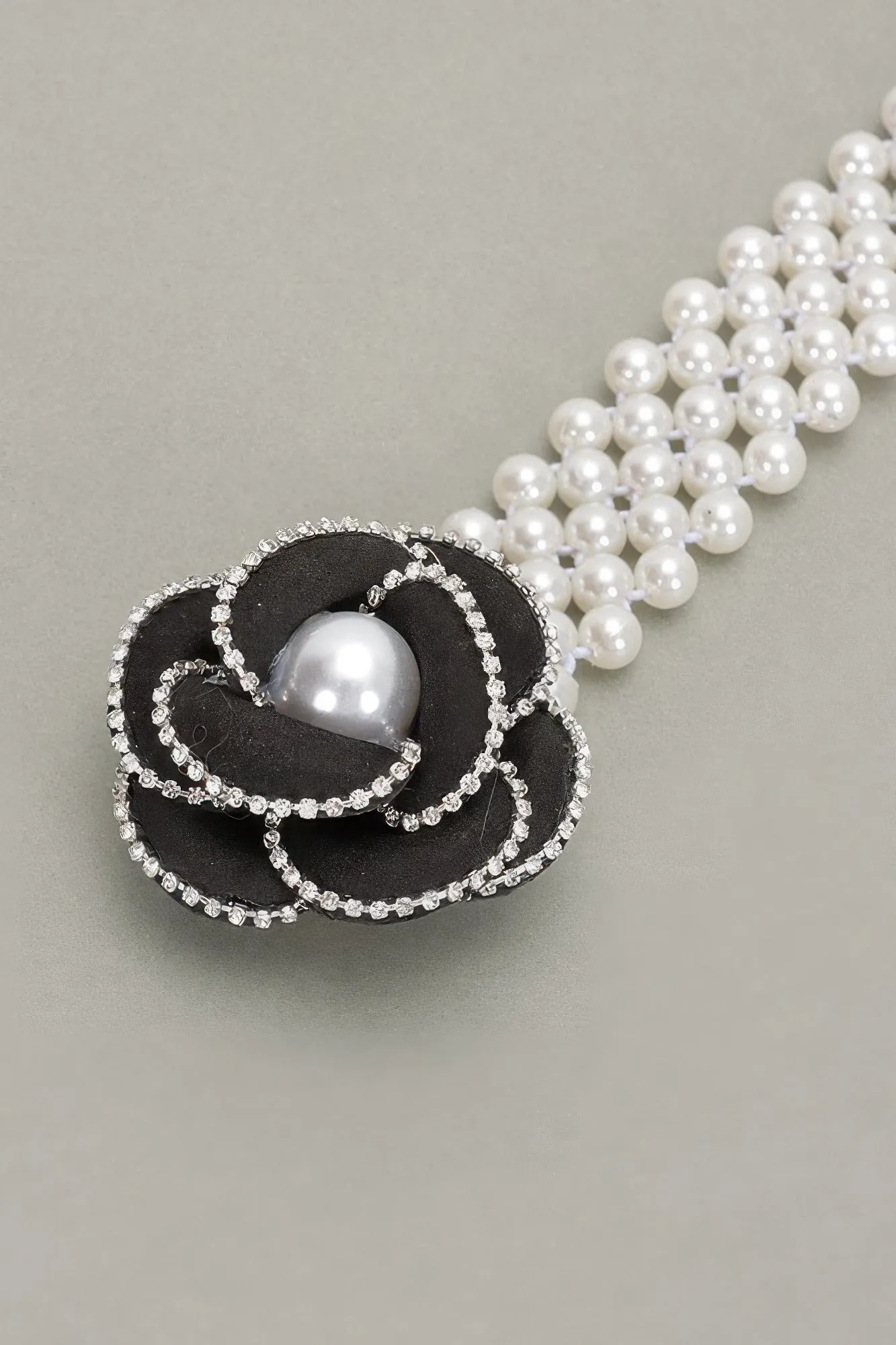 Flower Faux Pearl Elastic Belt sold by Unique Kulture product image thumbnail 5