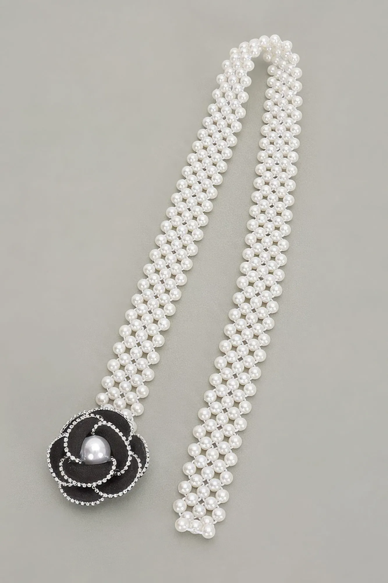 Flower Faux Pearl Elastic Belt sold by Unique Kulture product image thumbnail 4