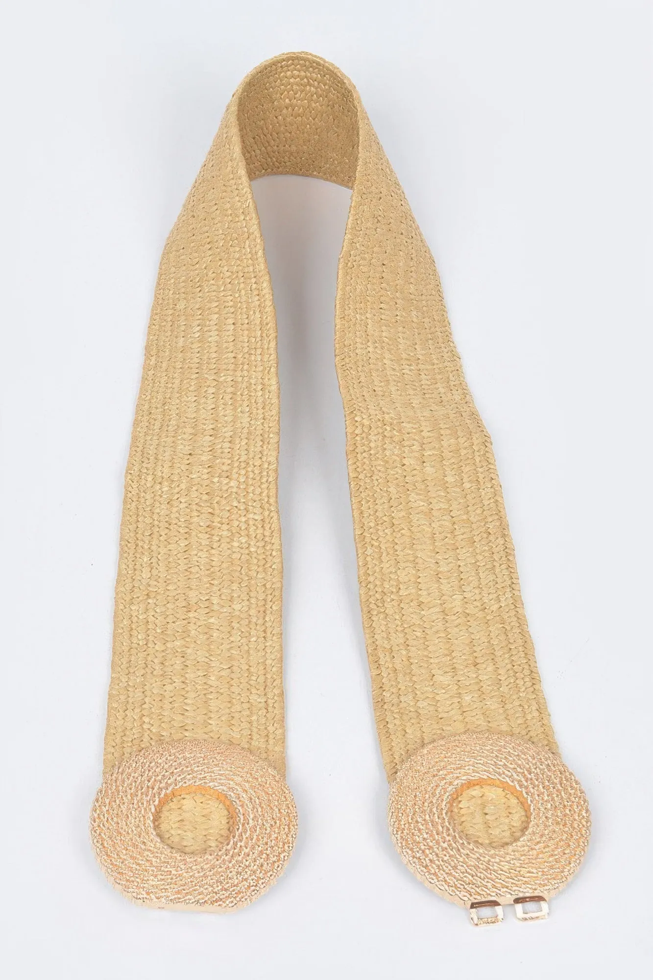 Faux Straw Elastic Two Buckles Belt sold by Unique Kulture product image thumbnail 4