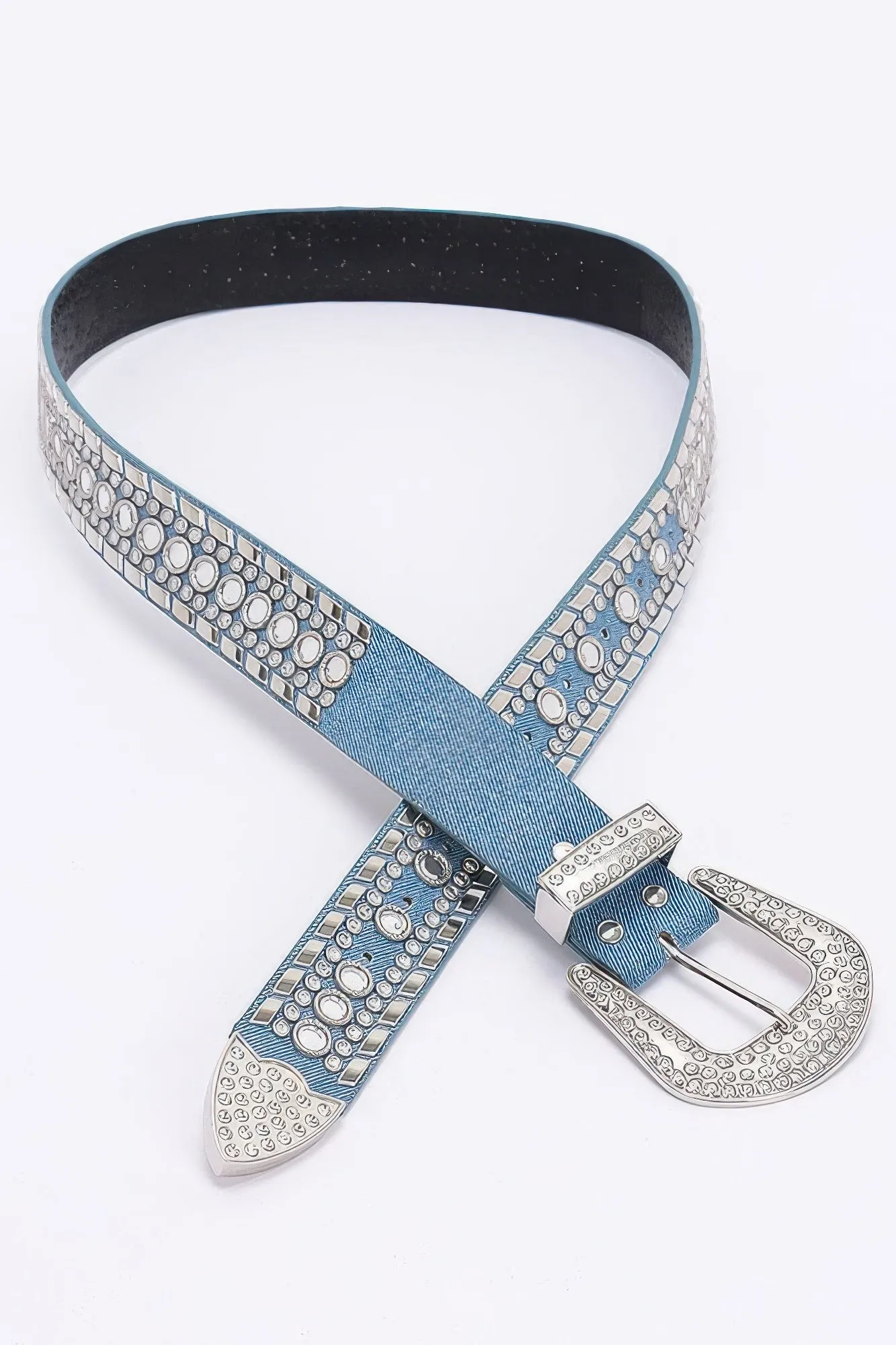 Rhinestone Metal Studded Multi Metal Belt sold by Unique Kulture product image thumbnail 4