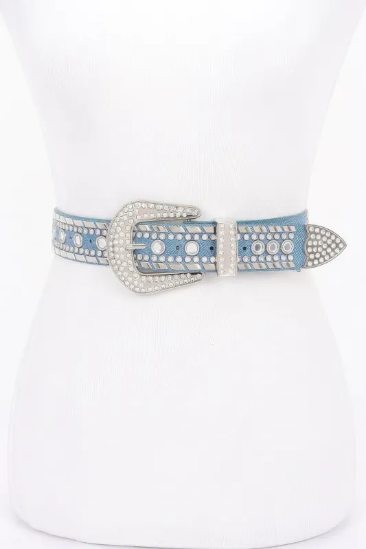 Rhinestone Metal Studded Multi Metal Belt sold by Unique Kulture