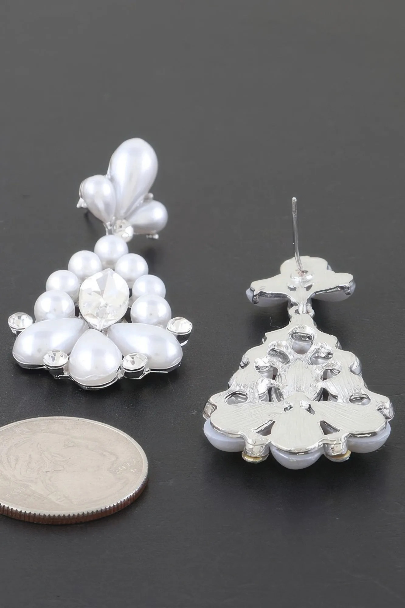 Jeweled Pearl Teardrop Earrings sold by Unique Kulture product image thumbnail 2