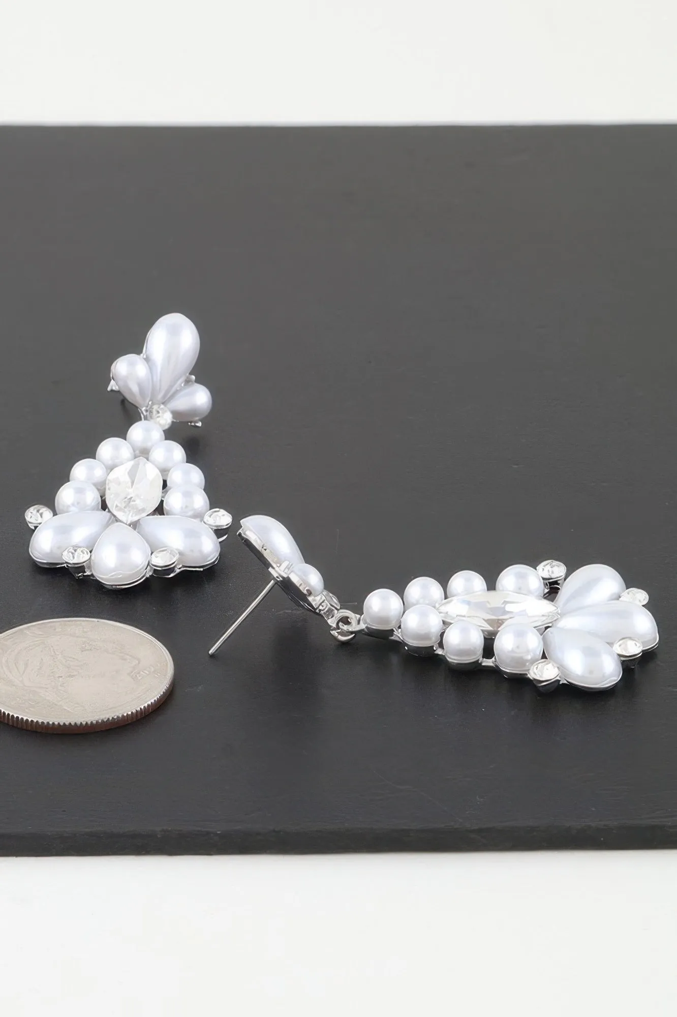 Jeweled Pearl Teardrop Earrings sold by Unique Kulture product image thumbnail 3