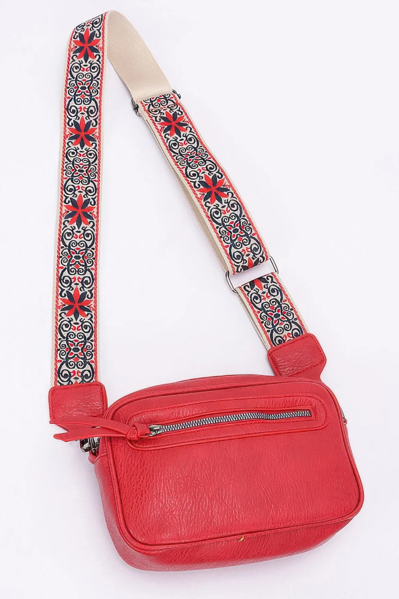 Faux Leather Camera Bag W/multi Color Strap sold by Unique Kulture product image thumbnail 5
