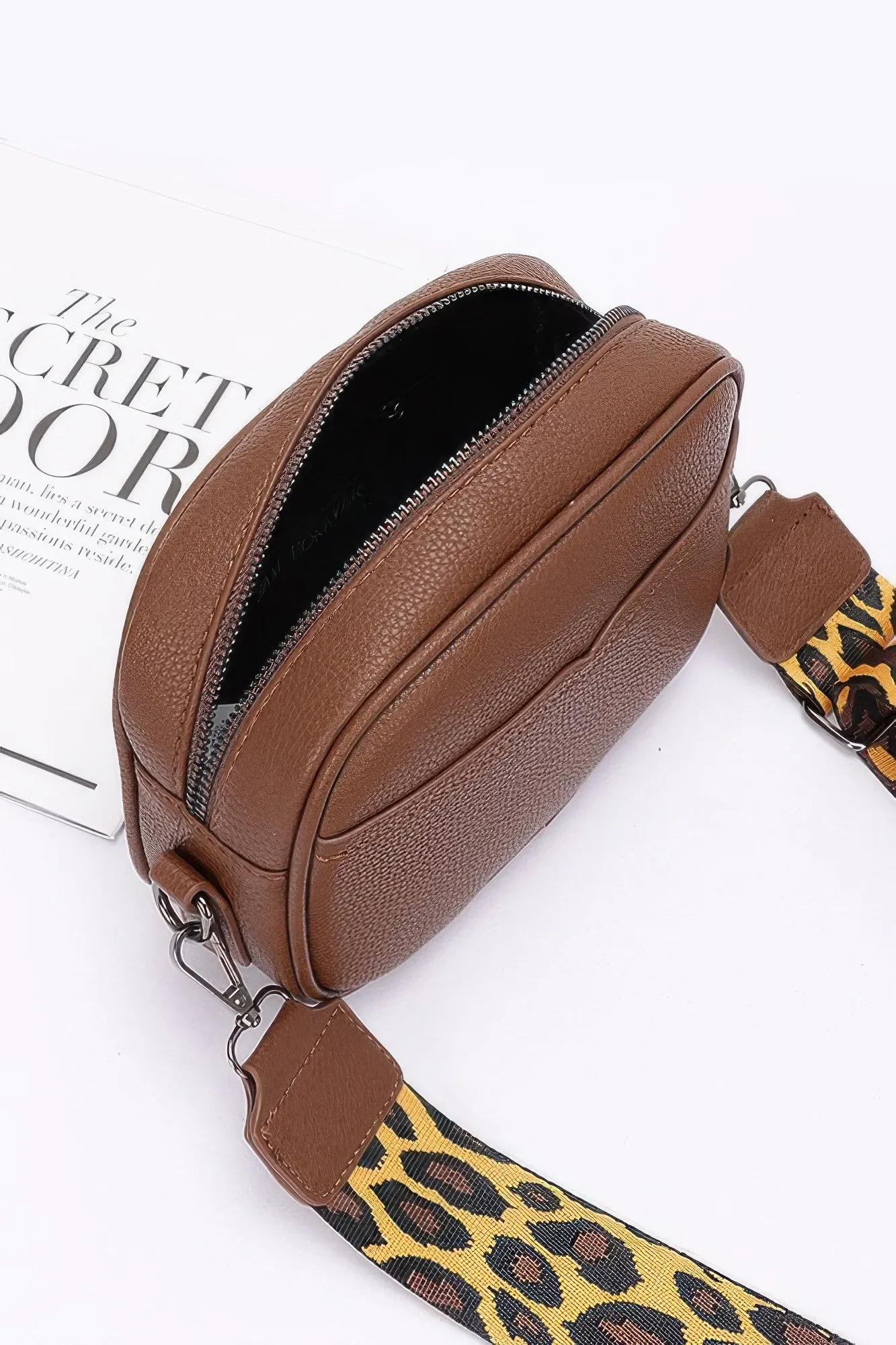 Faux Leather Camera Bag W/leopard Strap sold by Unique Kulture product image thumbnail 4