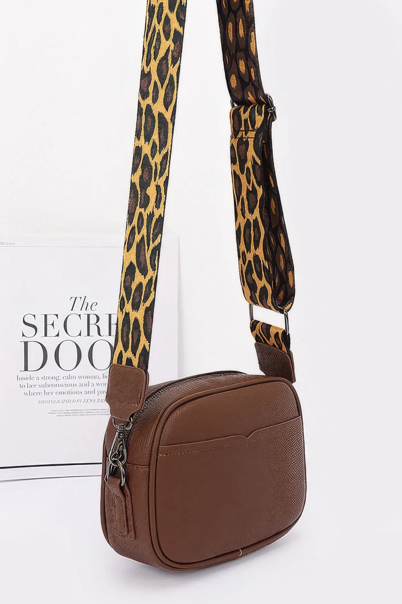 Faux Leather Camera Bag W/leopard Strap sold by Unique Kulture product image thumbnail 2