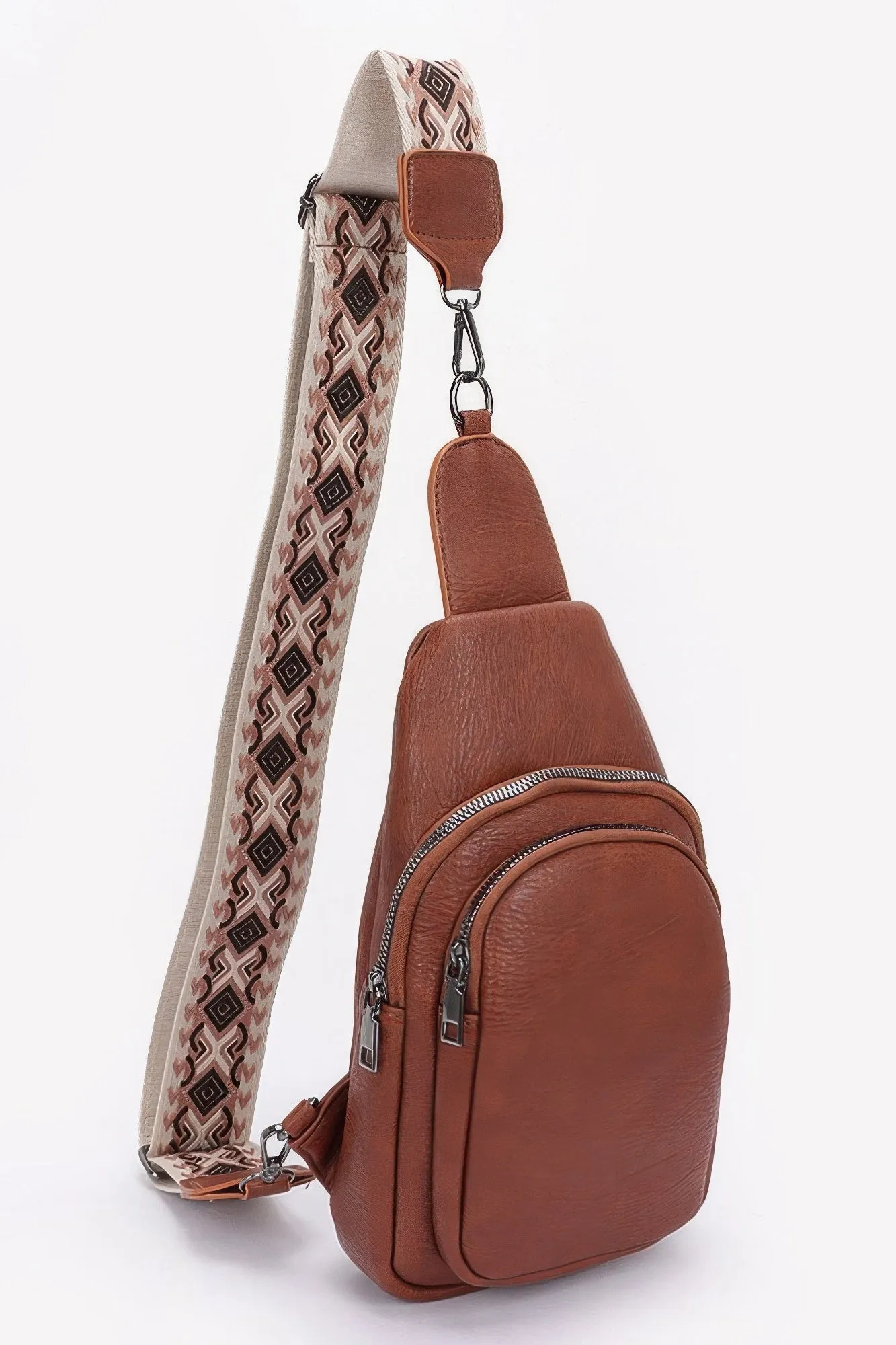 Faux Leather Sling Bag W/multi Color Strap sold by Unique Kulture product image thumbnail 5