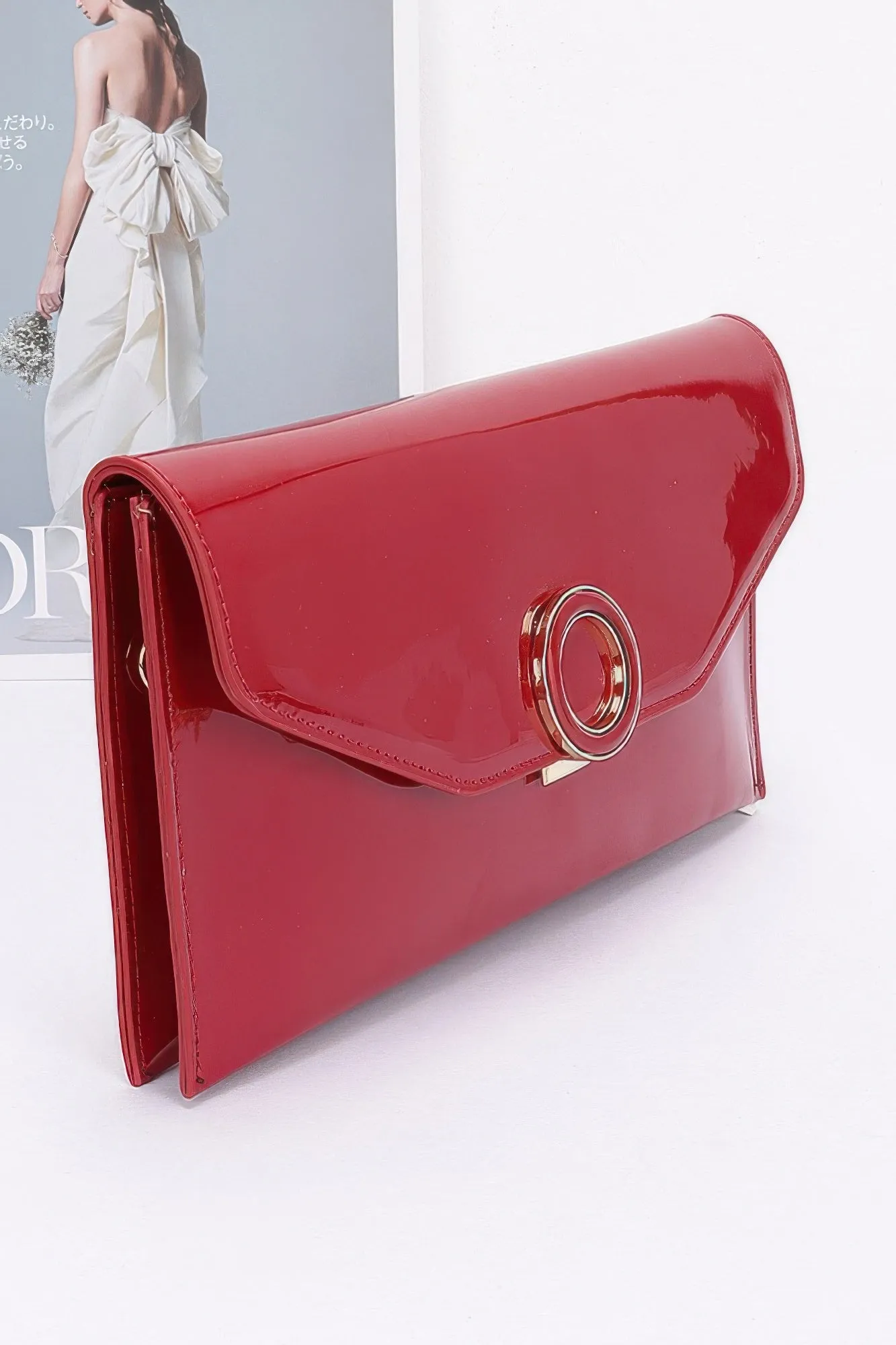 Patent Leather Flap Crossbody Bag sold by Unique Kulture product image thumbnail 3