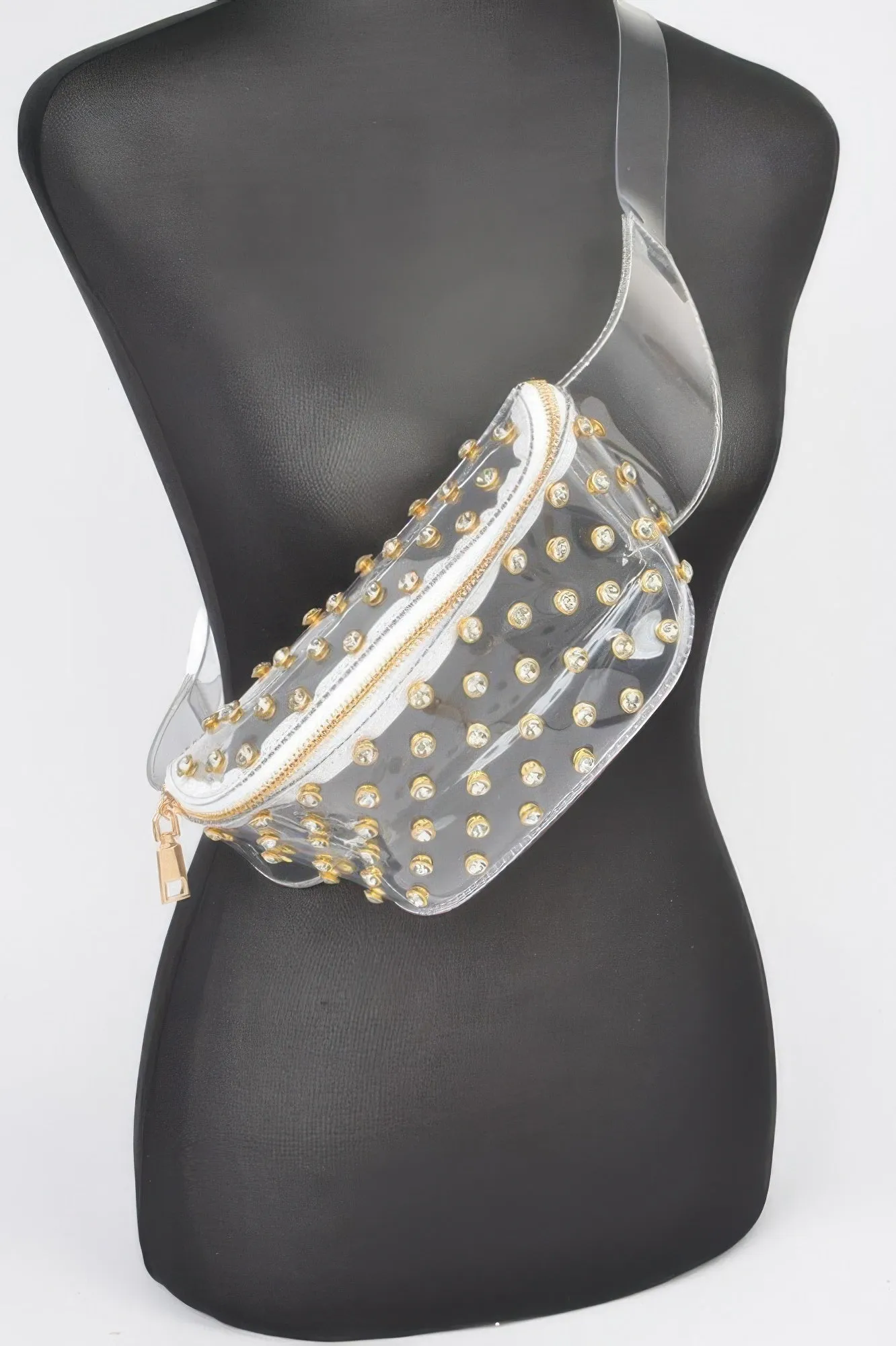 Transparent Rhinestone Studded Fanny Pack sold by Unique Kulture