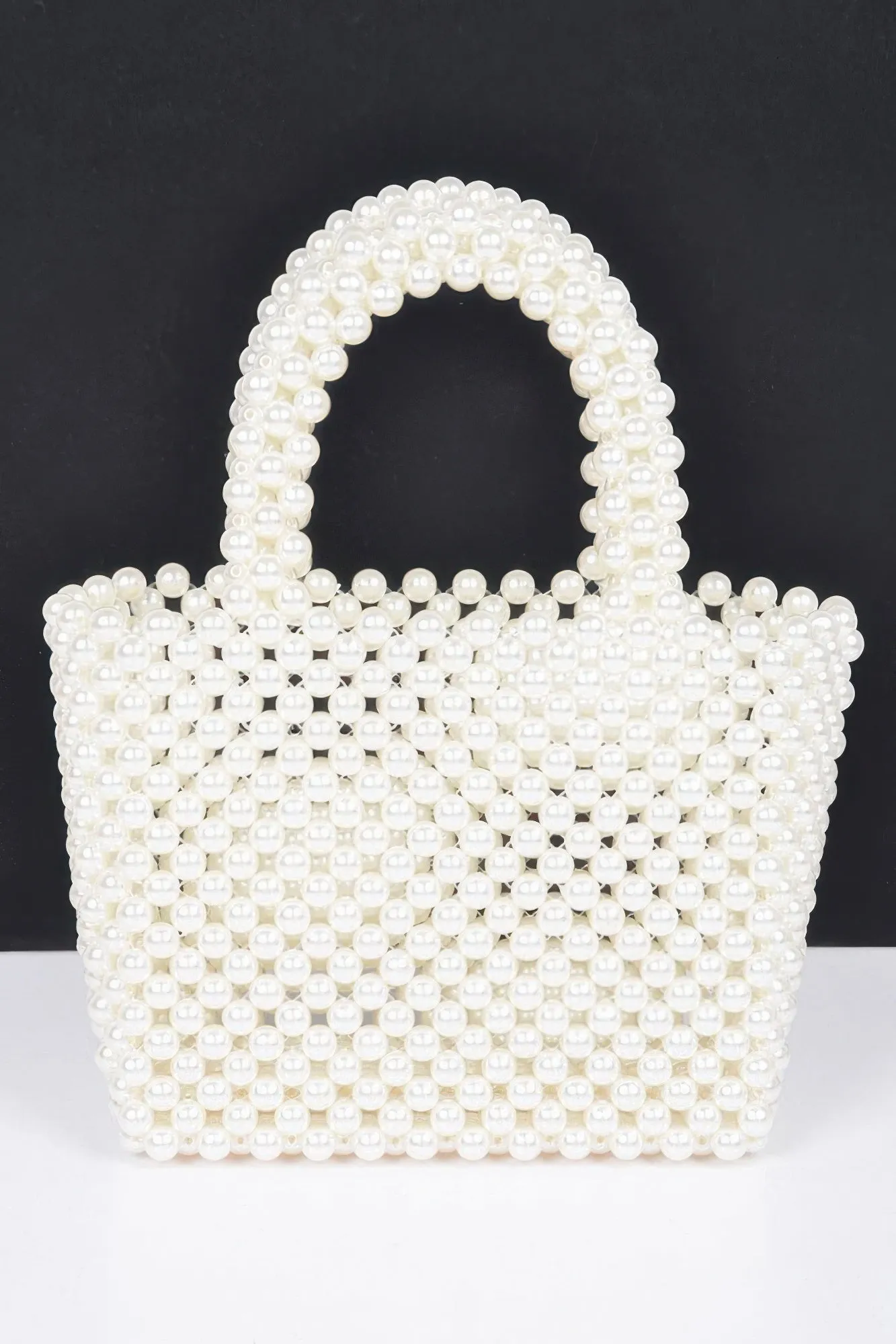 Hand Made Faux Pearl Bead Small Tote Bag sold by Unique Kulture product image thumbnail 4