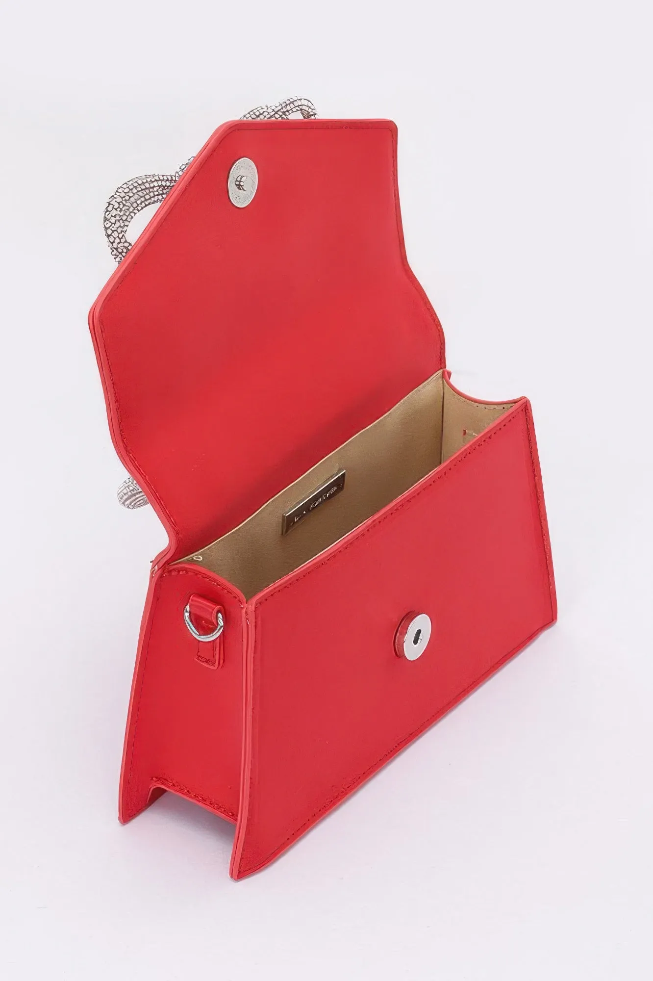 Rhinestone Ribbon Handle Flap Bag sold by Unique Kulture product image thumbnail 5