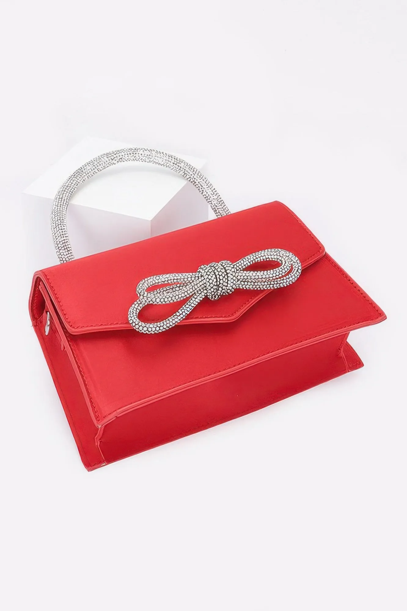 Rhinestone Ribbon Handle Flap Bag sold by Unique Kulture product image thumbnail 4