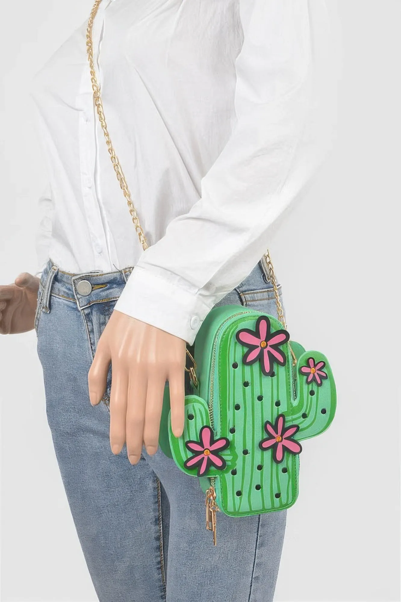 Faux Leather Cactus Crossbody Bag sold by Unique Kulture product image thumbnail 5