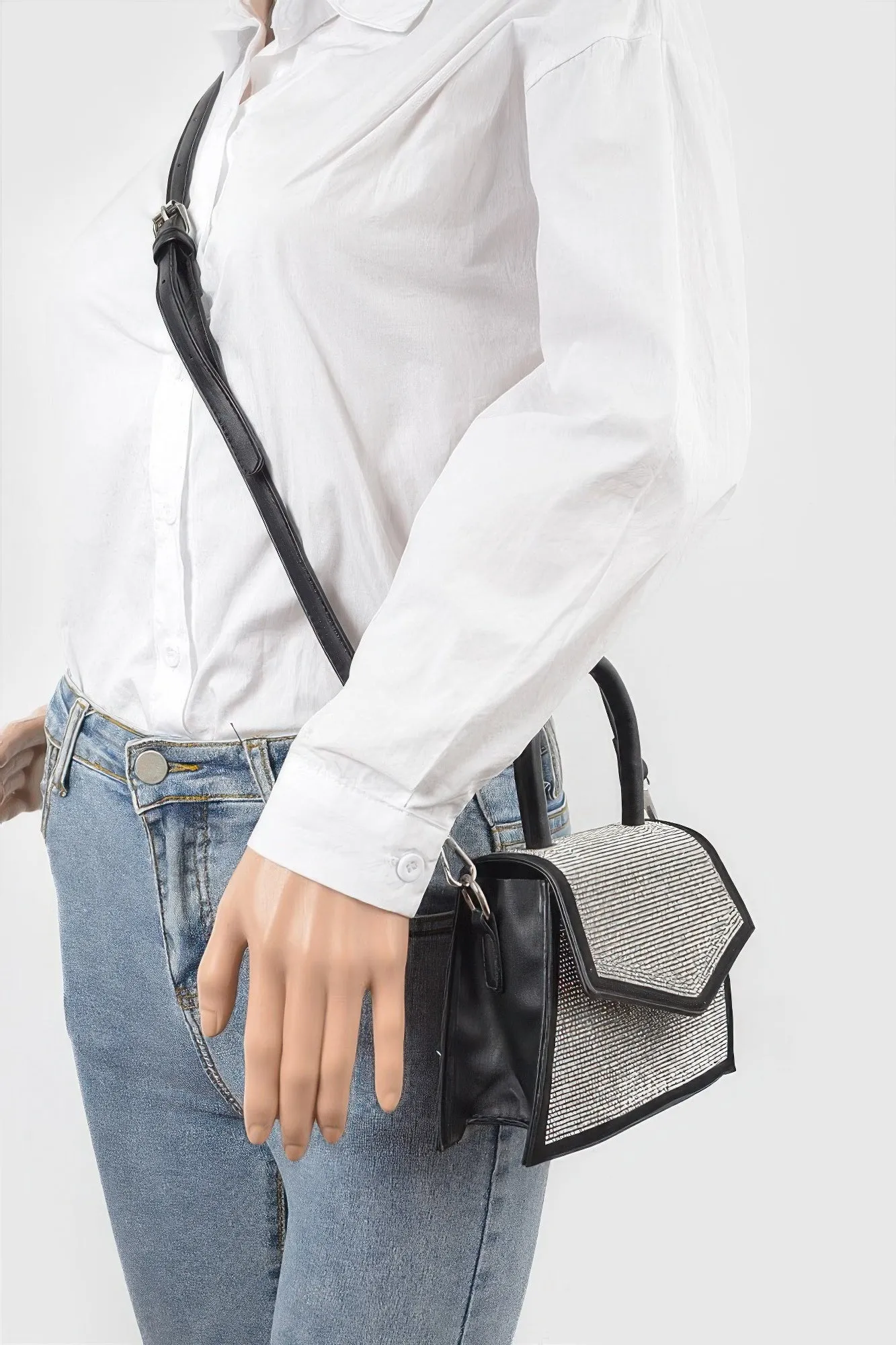 Rhinestone Top Handle Crossbody Bag sold by Unique Kulture product image thumbnail 2