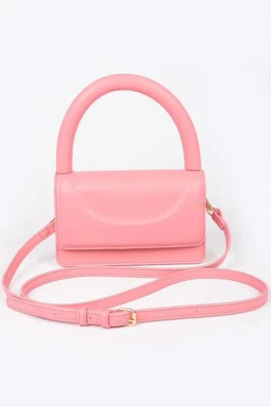 Metallic Faux Leather Top Handle Clutch sold by Unique Kulture