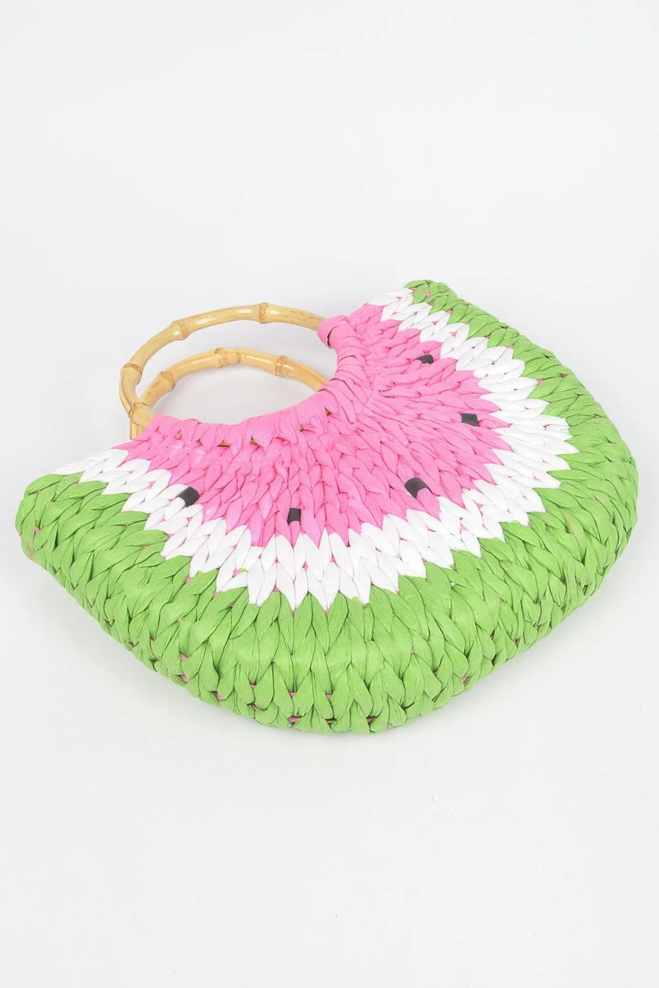 Faux Straw Crochet Watermelon Handbag sold by Unique Kulture product image thumbnail 4