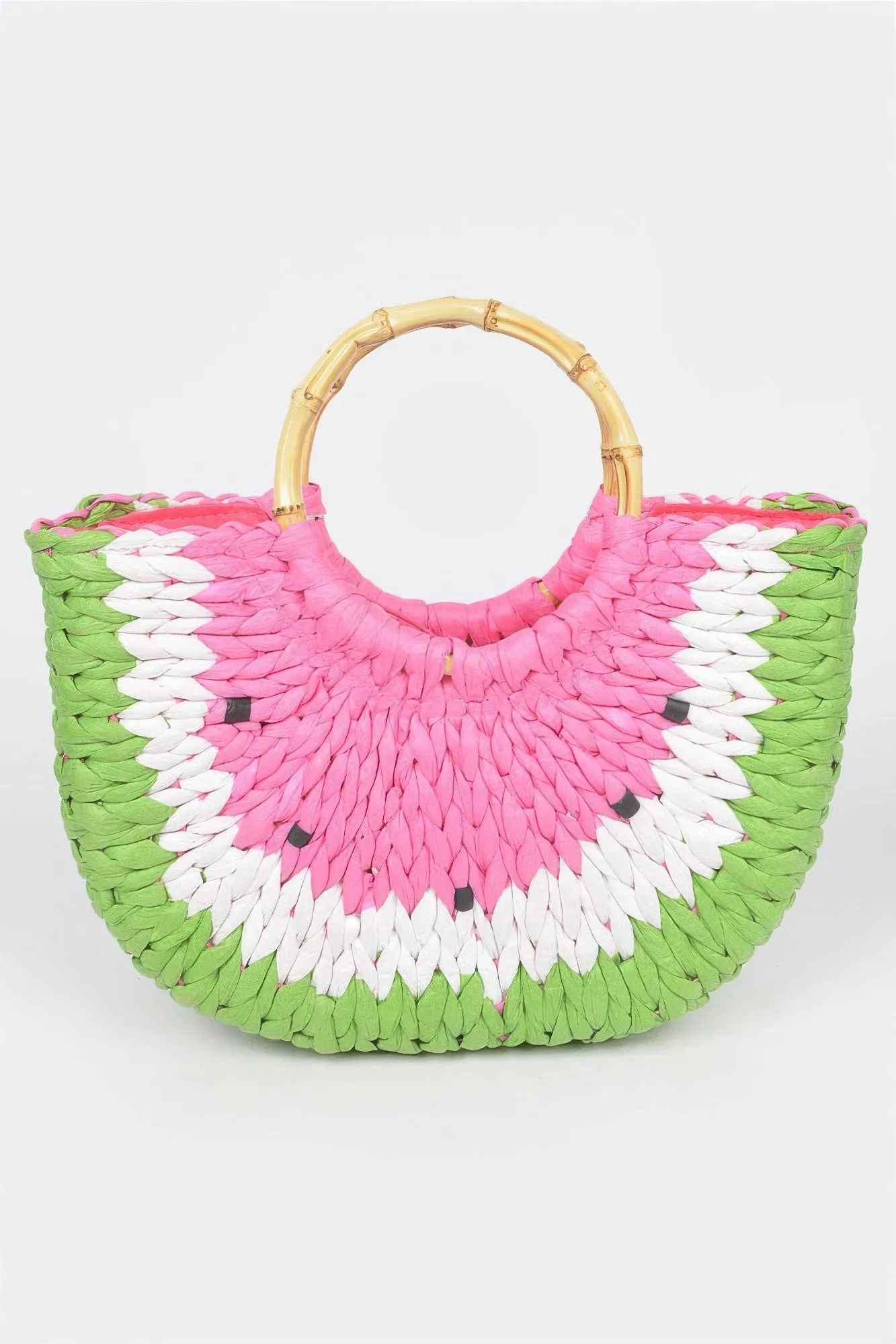 Faux Straw Crochet Watermelon Handbag sold by Unique Kulture product image thumbnail 3
