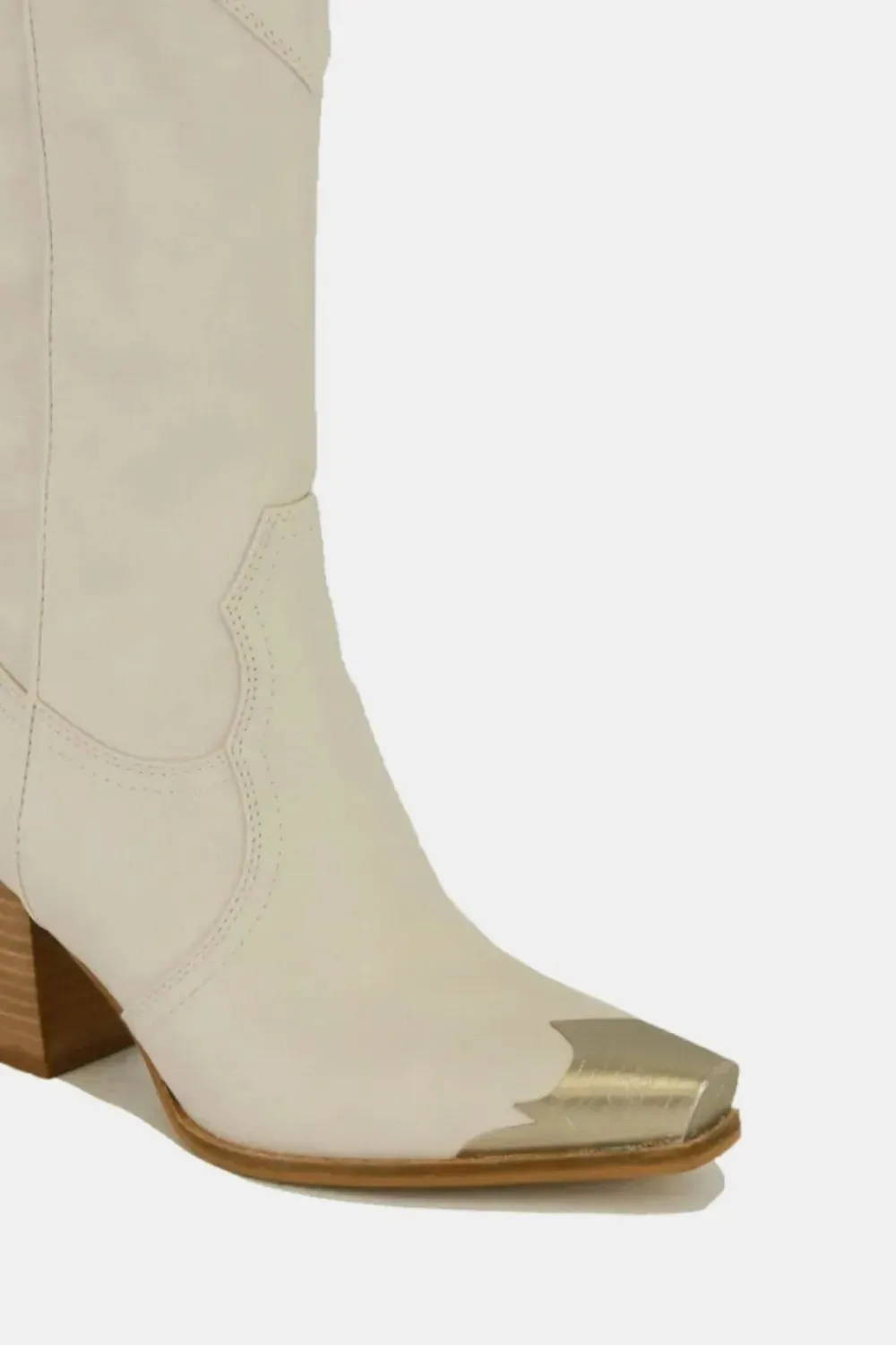 Beast Fashion Metal-Toe Block Heel Ankle Boots sold by Unique Kulture product image thumbnail 3