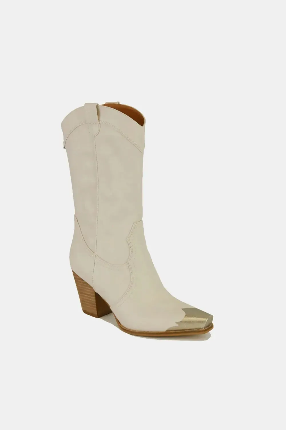 Beast Fashion Metal-Toe Block Heel Ankle Boots sold by Unique Kulture product image thumbnail 2