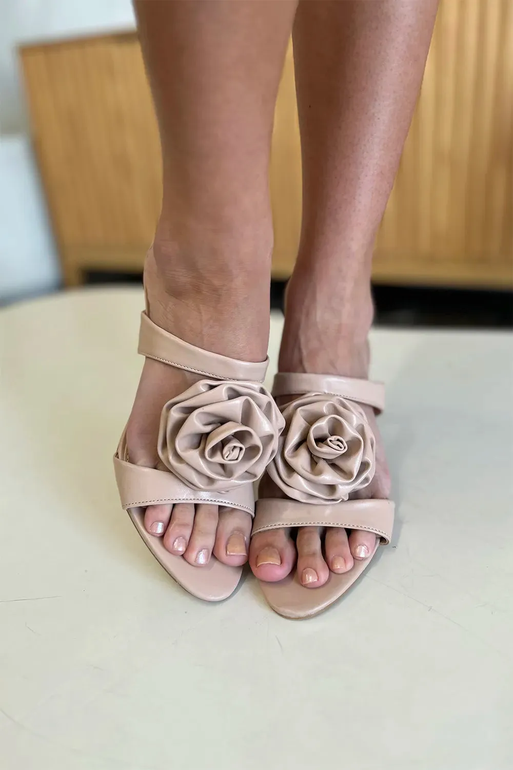 Weeboo Flower PU Leather Stiletto Heel Sandals sold by Unique Kulture product image thumbnail 5