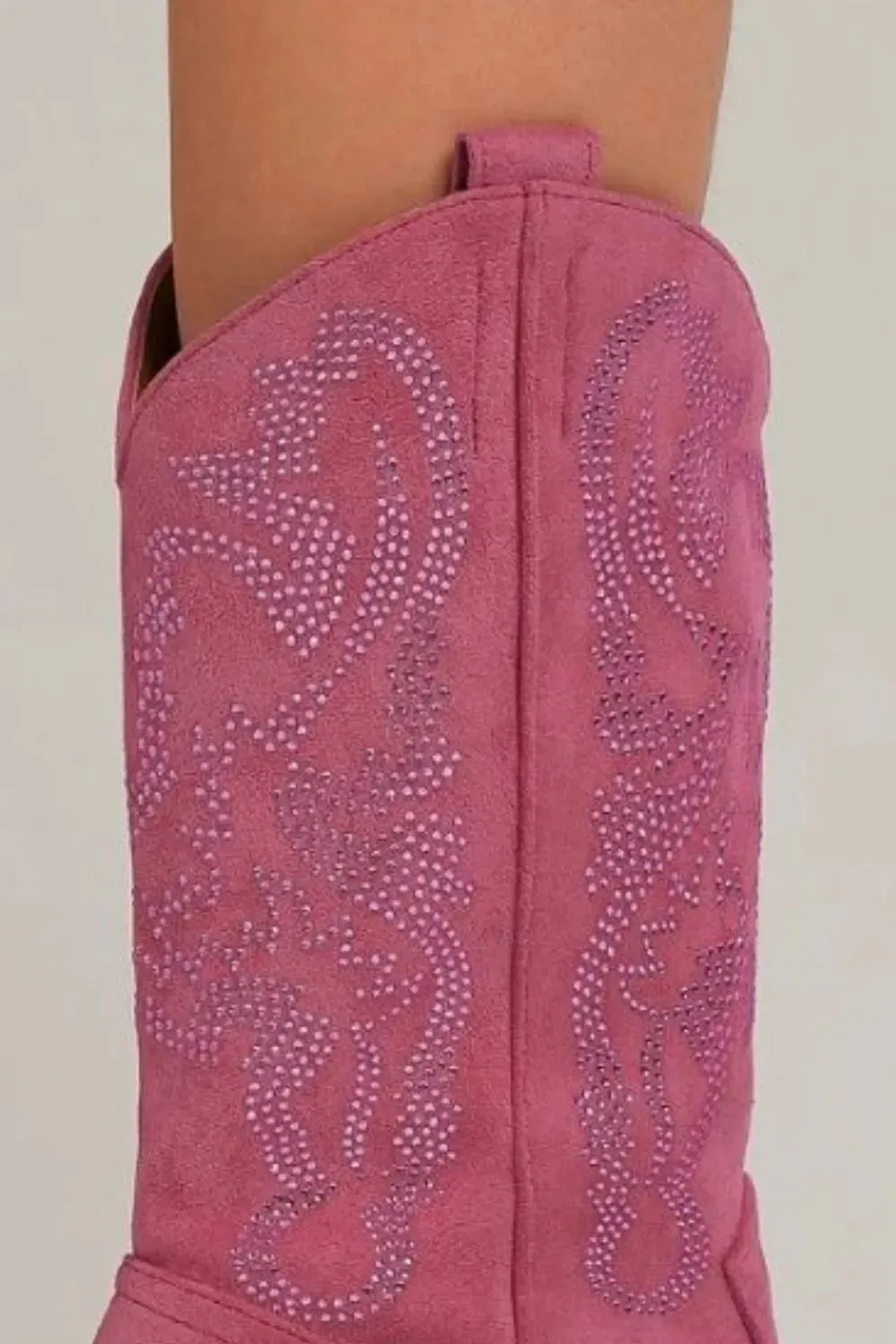 Beast Fashion Rhinestone Detail Point Toe Boots sold by Unique Kulture product image thumbnail 3