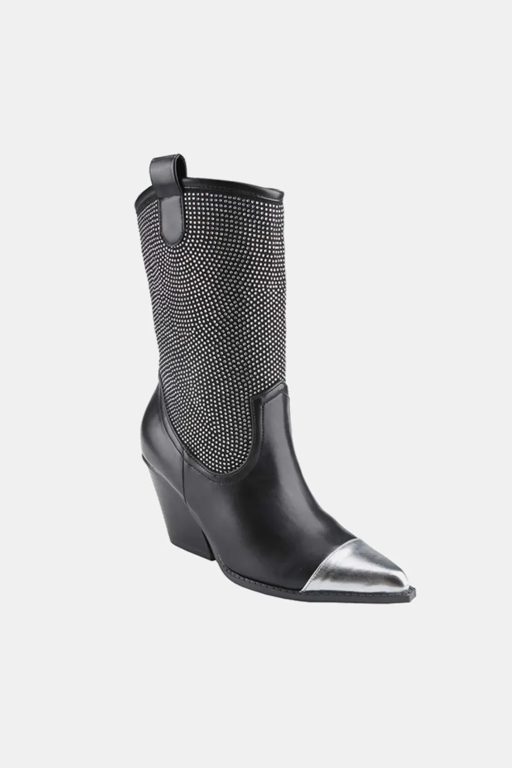 Weeboo Chunky Heel Rhinestone Western Cowboy Boots sold by Unique Kulture