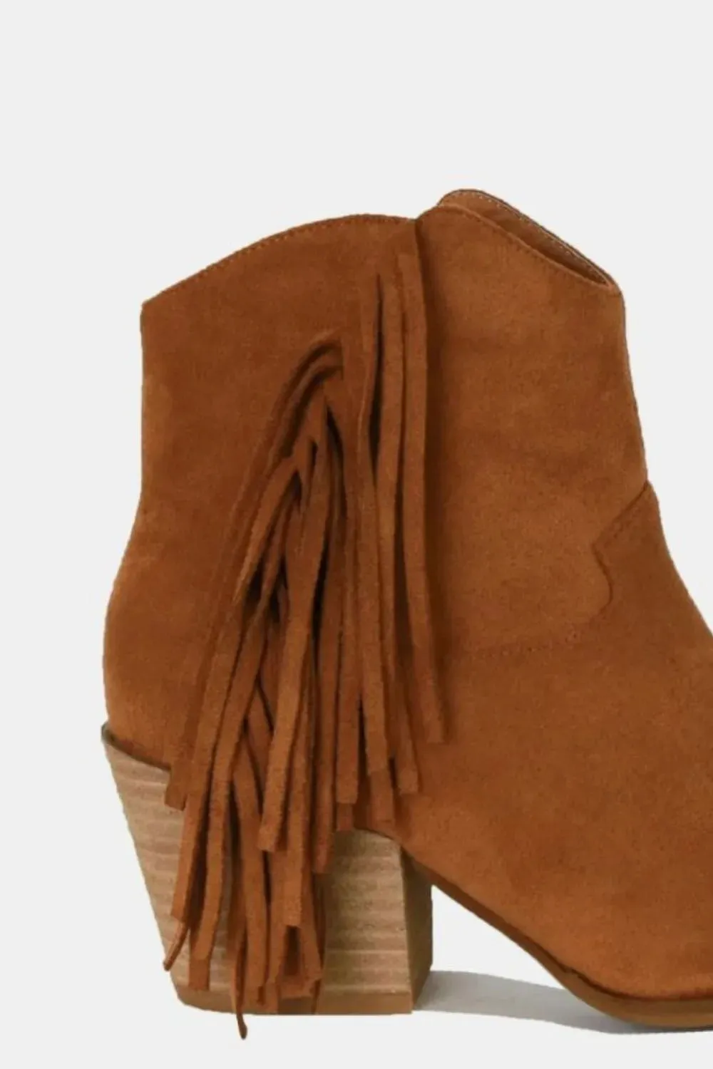 Beast Fashion Suede Fringe Point Toe Ankle Boots sold by Unique Kulture product image thumbnail 3