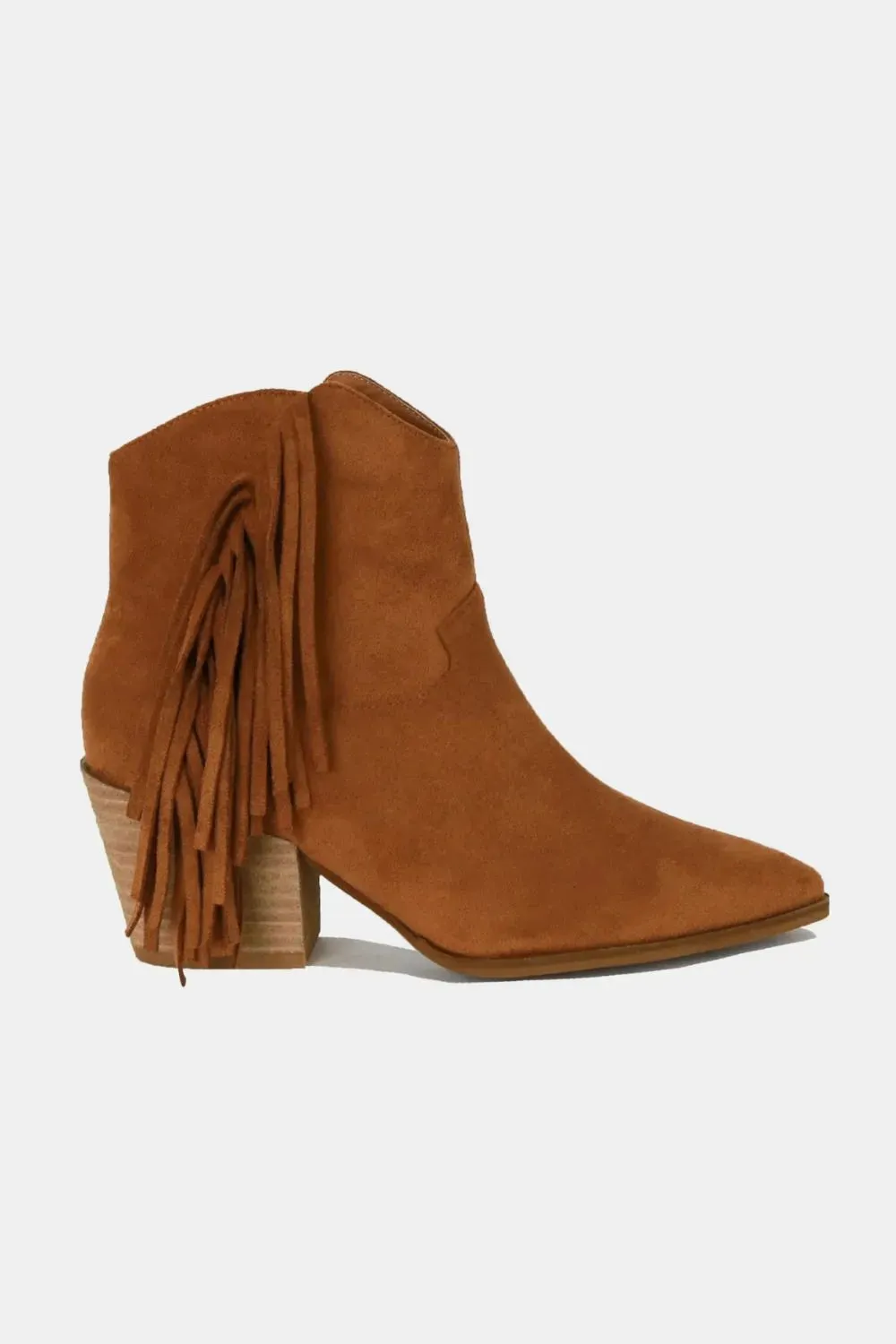 Beast Fashion Suede Fringe Point Toe Ankle Boots sold by Unique Kulture product image thumbnail 2