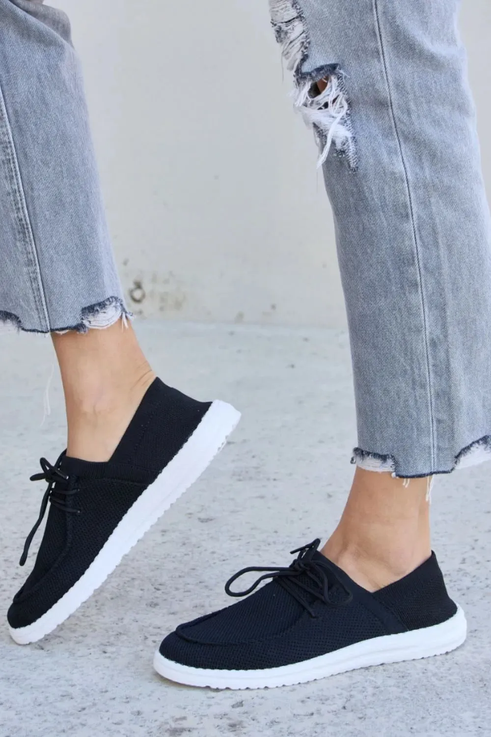 Forever Link Flat Round Toe Lace-Up Sneakers sold by Unique Kulture product image thumbnail 4