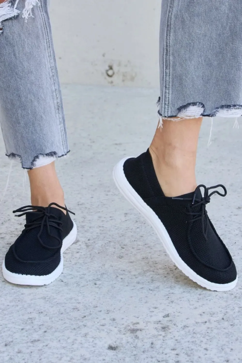 Forever Link Flat Round Toe Lace-Up Sneakers sold by Unique Kulture product image thumbnail 2